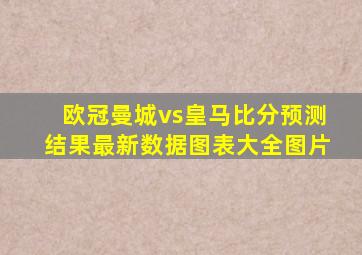 欧冠曼城vs皇马比分预测结果最新数据图表大全图片