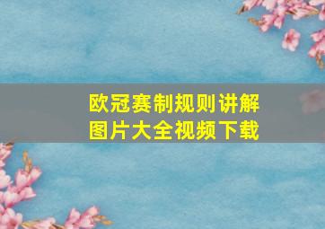 欧冠赛制规则讲解图片大全视频下载