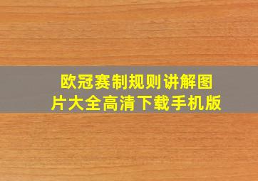 欧冠赛制规则讲解图片大全高清下载手机版