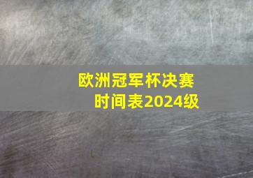 欧洲冠军杯决赛时间表2024级