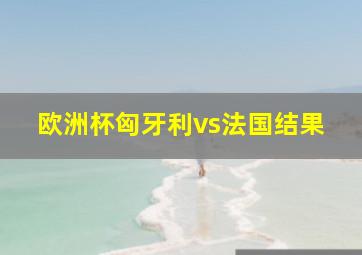 欧洲杯匈牙利vs法国结果