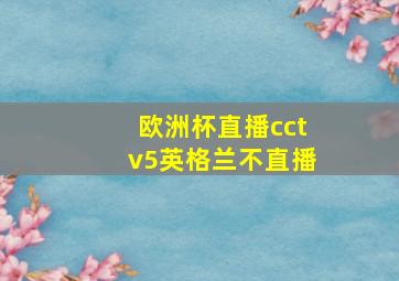 欧洲杯直播cctv5英格兰不直播