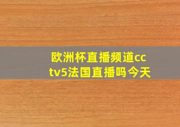 欧洲杯直播频道cctv5法国直播吗今天