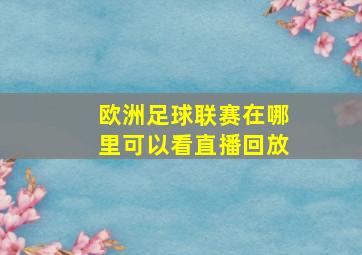 欧洲足球联赛在哪里可以看直播回放