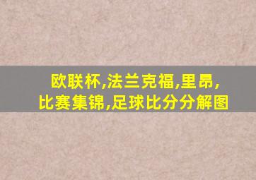 欧联杯,法兰克福,里昂,比赛集锦,足球比分分解图