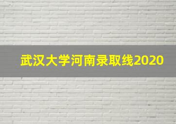 武汉大学河南录取线2020