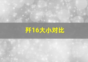 歼16大小对比