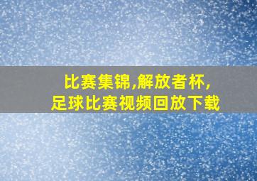 比赛集锦,解放者杯,足球比赛视频回放下载