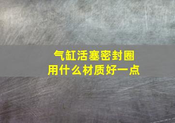 气缸活塞密封圈用什么材质好一点