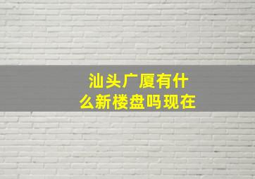 汕头广厦有什么新楼盘吗现在