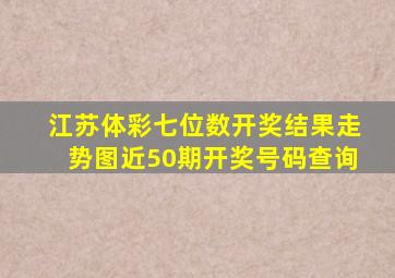 江苏体彩七位数开奖结果走势图近50期开奖号码查询