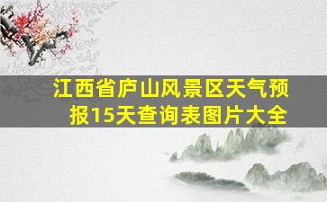 江西省庐山风景区天气预报15天查询表图片大全