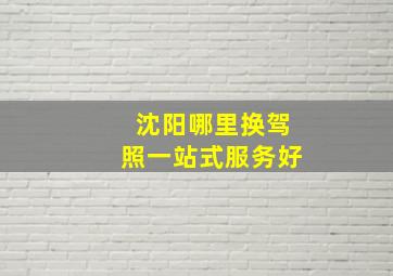 沈阳哪里换驾照一站式服务好