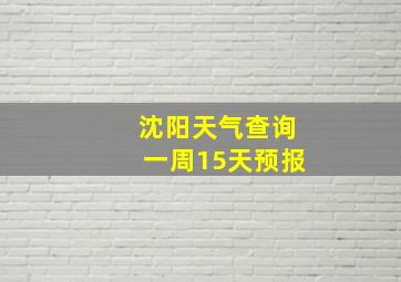 沈阳天气查询一周15天预报