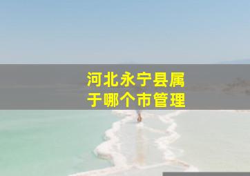 河北永宁县属于哪个市管理