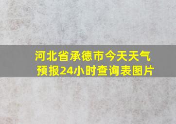 河北省承德市今天天气预报24小时查询表图片