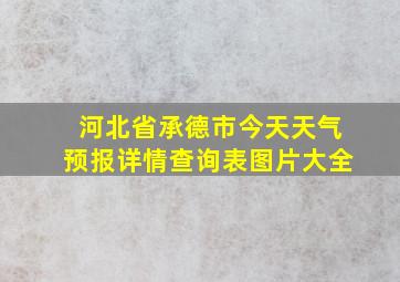 河北省承德市今天天气预报详情查询表图片大全