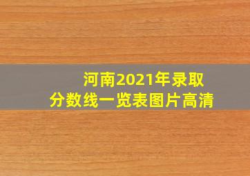 河南2021年录取分数线一览表图片高清