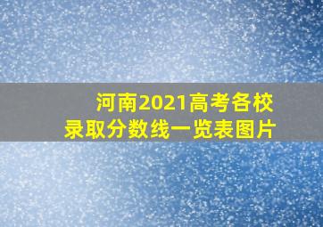 河南2021高考各校录取分数线一览表图片