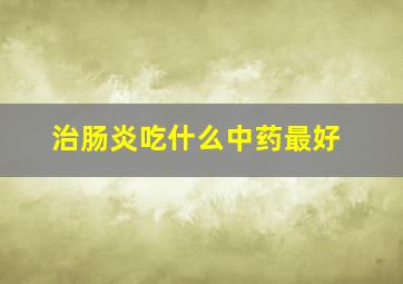 治肠炎吃什么中药最好