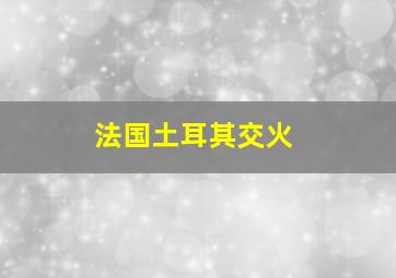 法国土耳其交火