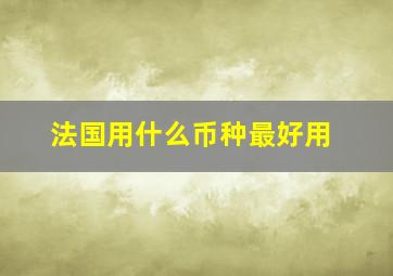 法国用什么币种最好用