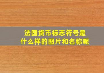 法国货币标志符号是什么样的图片和名称呢