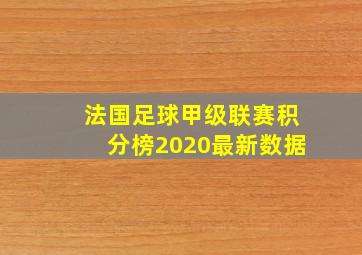 法国足球甲级联赛积分榜2020最新数据