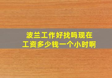 波兰工作好找吗现在工资多少钱一个小时啊