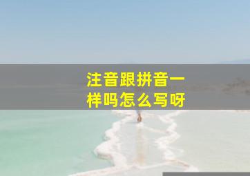 注音跟拼音一样吗怎么写呀