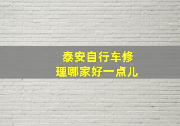 泰安自行车修理哪家好一点儿