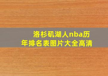 洛杉矶湖人nba历年排名表图片大全高清