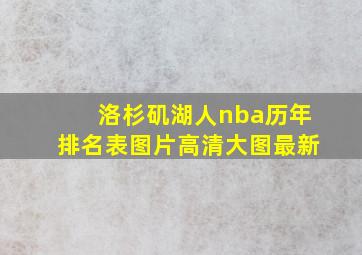 洛杉矶湖人nba历年排名表图片高清大图最新