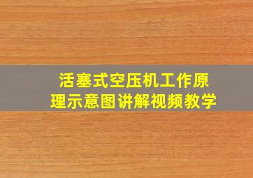 活塞式空压机工作原理示意图讲解视频教学