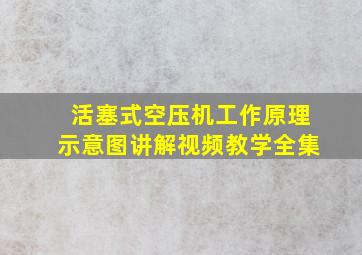 活塞式空压机工作原理示意图讲解视频教学全集