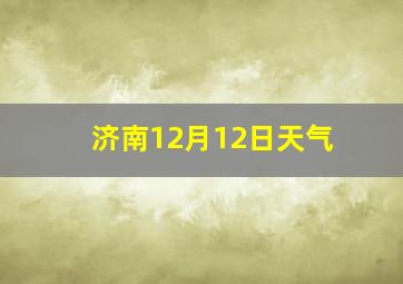 济南12月12日天气