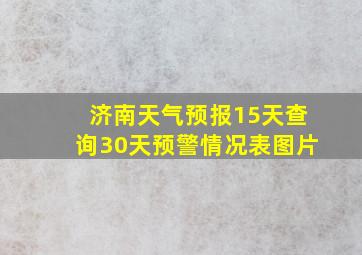 济南天气预报15天查询30天预警情况表图片