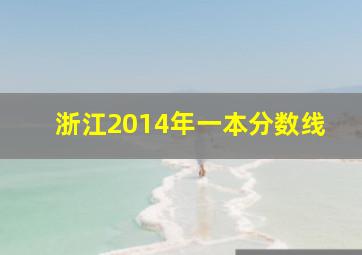 浙江2014年一本分数线