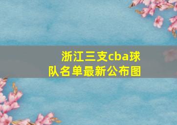 浙江三支cba球队名单最新公布图