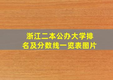 浙江二本公办大学排名及分数线一览表图片