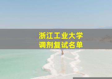 浙江工业大学调剂复试名单