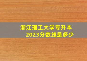 浙江理工大学专升本2023分数线是多少