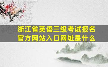 浙江省英语三级考试报名官方网站入口网址是什么