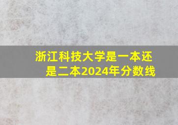 浙江科技大学是一本还是二本2024年分数线