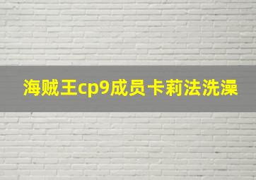 海贼王cp9成员卡莉法洗澡