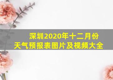 深圳2020年十二月份天气预报表图片及视频大全