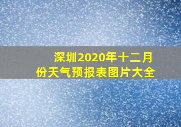 深圳2020年十二月份天气预报表图片大全