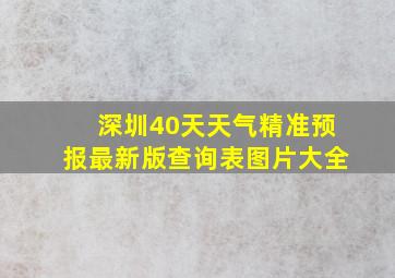 深圳40天天气精准预报最新版查询表图片大全