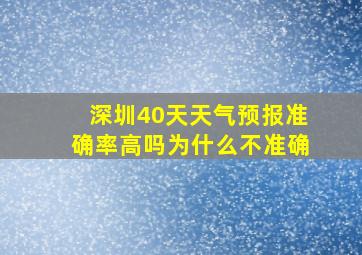 深圳40天天气预报准确率高吗为什么不准确