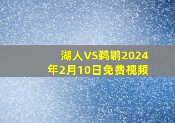 湖人VS鹈鹕2024年2月10日免费视频